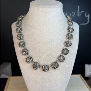 On 34th Statement Black Pave Necklace